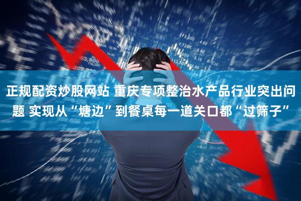 正规配资炒股网站 重庆专项整治水产品行业突出问题 实现从“塘边”到餐桌每一道关口都“过筛子”